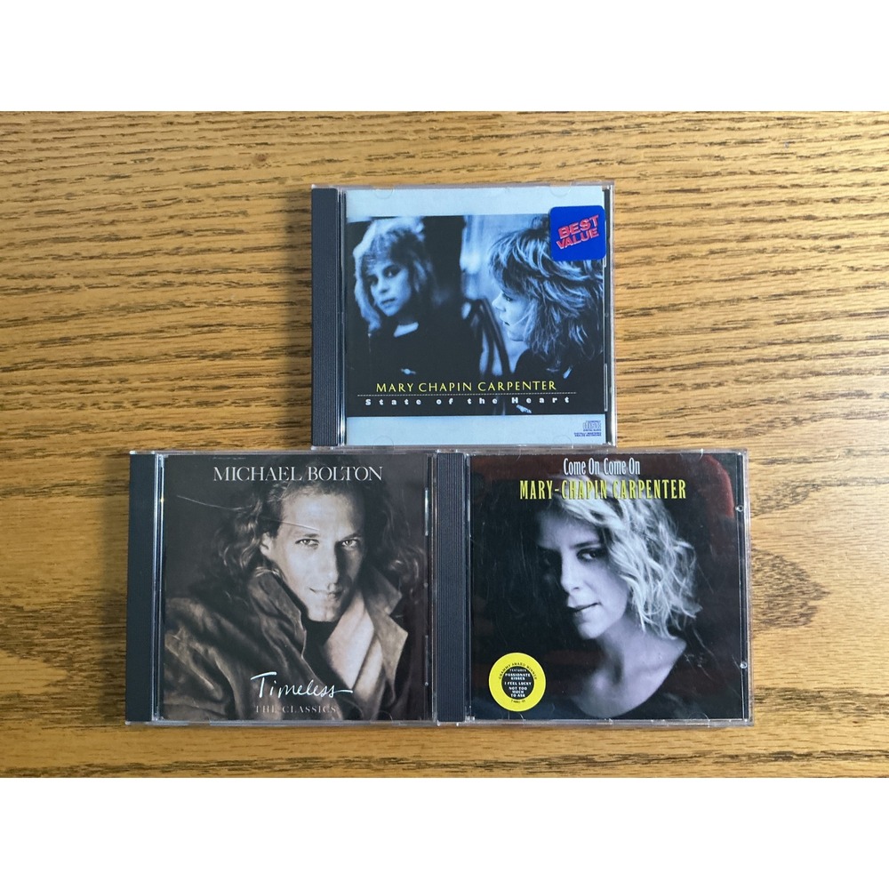 Mary Chapin Carpenter & Michael Bolton 3 CD Lot State of the Heart Timeless